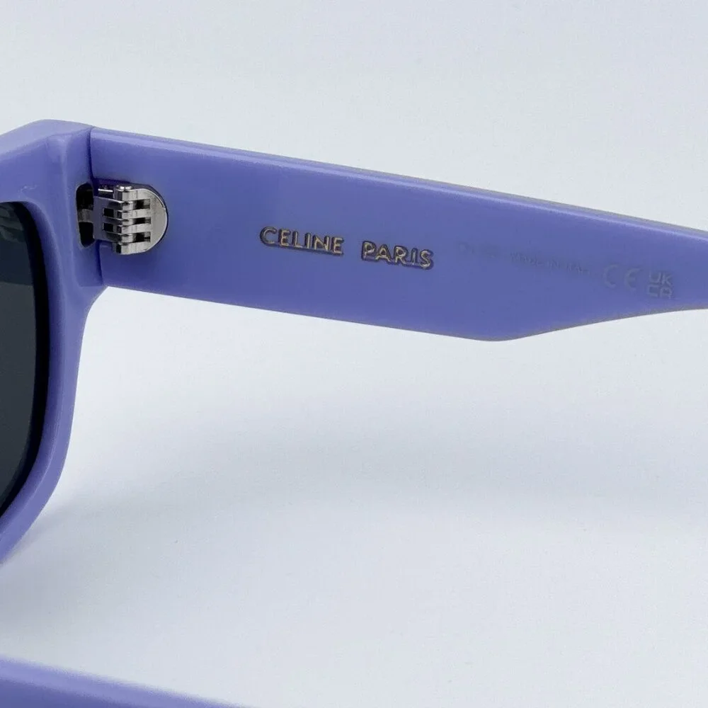 Celine CL40197U 78A MONOCHROMS BRAND NEW Sunglasses Lilac Smoke Unisex Cat Eye - Picture 8 of 10